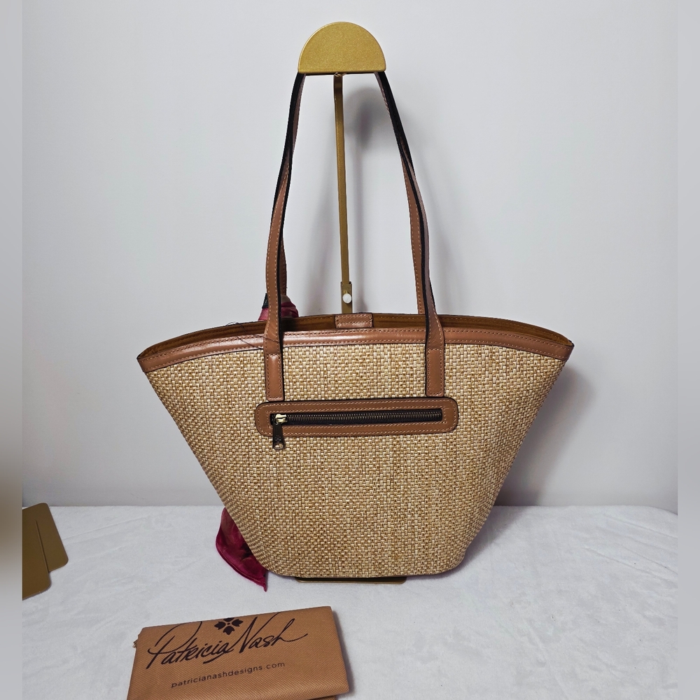 Patricia Nash Woven Marconia Naturale Tote - Picture 6 of 10